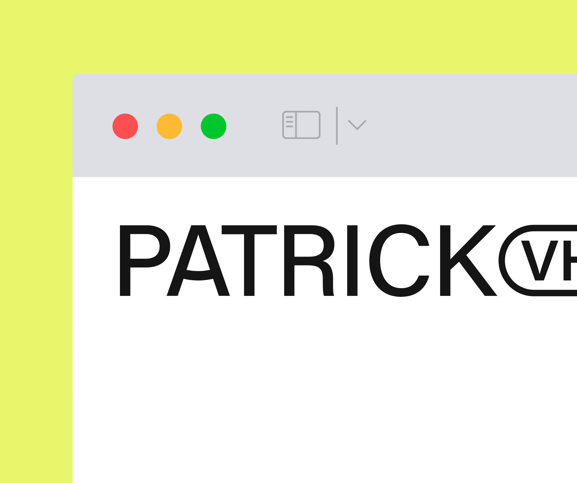 Patrick website corner with logo